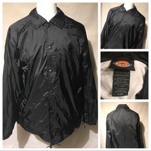 NWT Dickies L Black Lined Light Jacket A3032